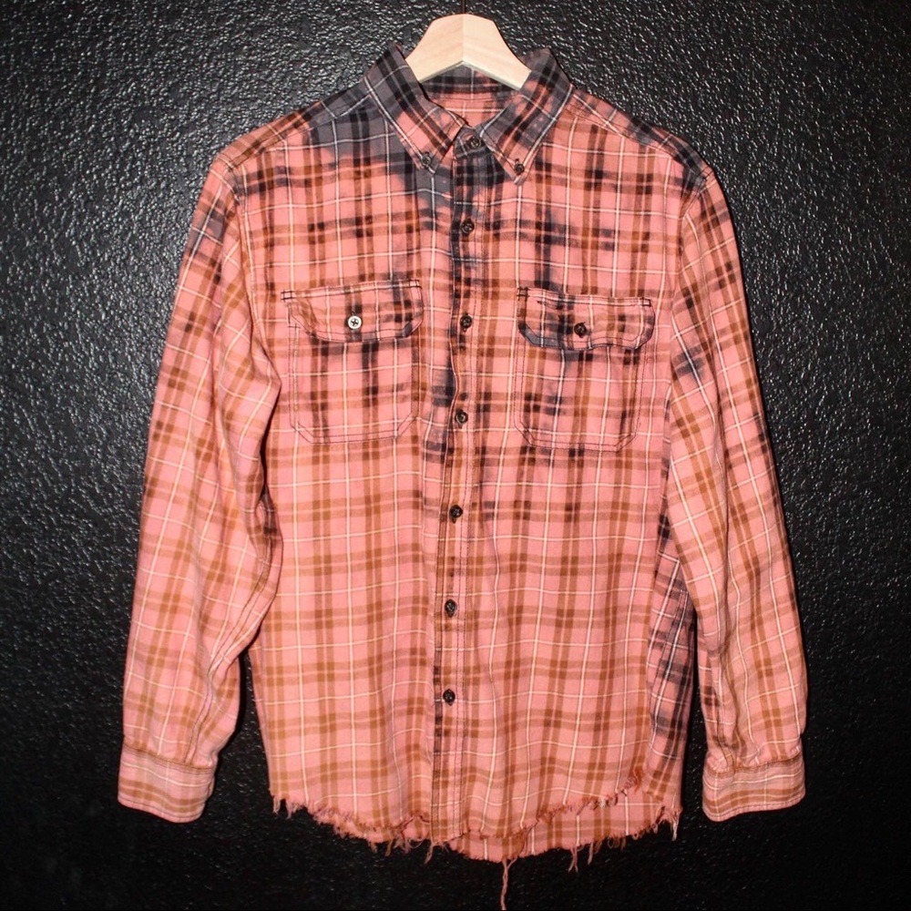 custom bleached flannel size medium